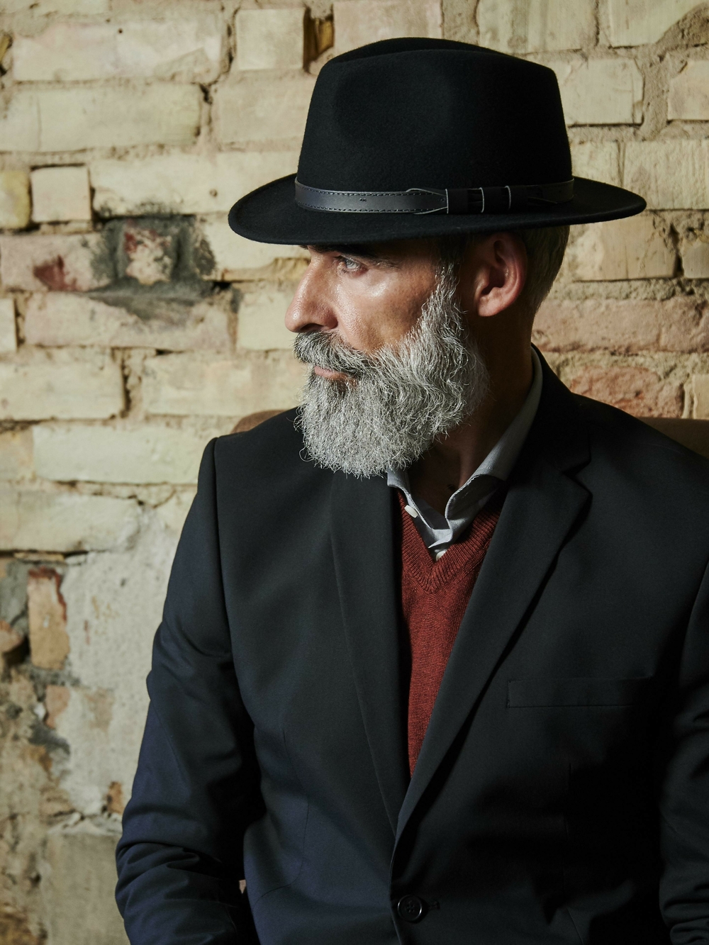 TAKE A Extra 50% OFF  Men's Black Fedora Hat with Leather Band
